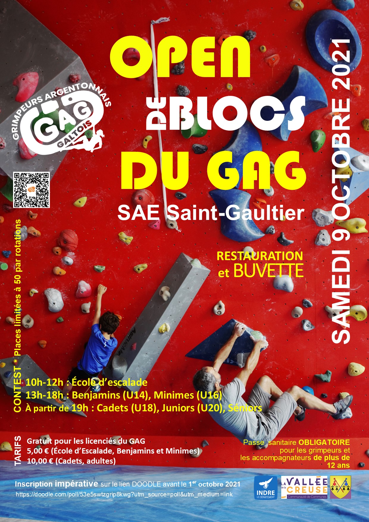 Redémarrage Sur Les Chapeaux De Roues Pour Le GAG L’Open De Blocs De Saint Go Revient !